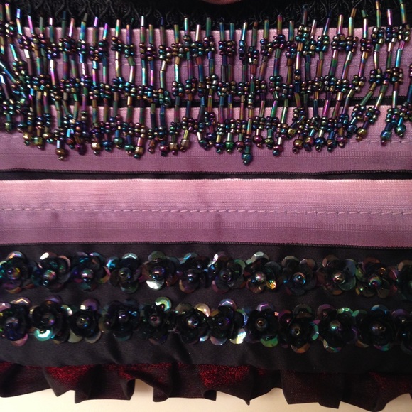 Fringe And Metallic Ribbon Evening Bag - Picture 3 of 4