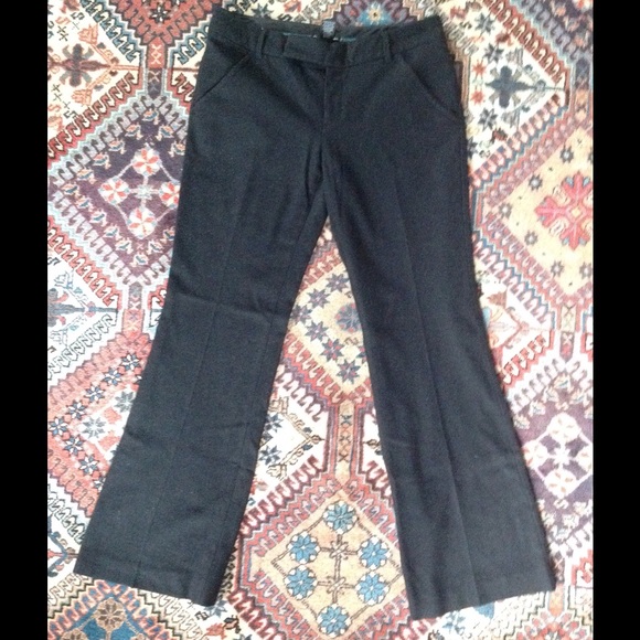 Black wool pants