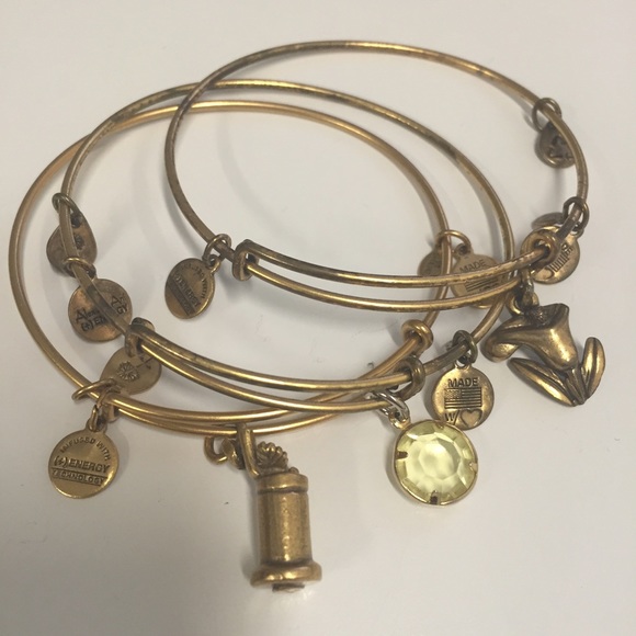 Alex and Ani Jewelry - Alex & Ani Gold Finish Bangle Set of 3