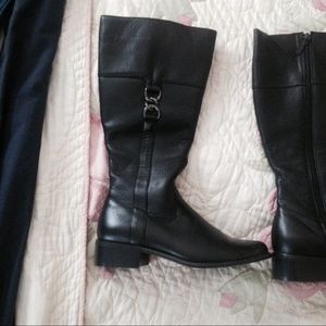 Black Leather Boots (Never Worn!)