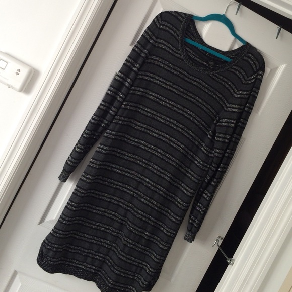 Lane Bryant -black and silver sweater dress! 14/16