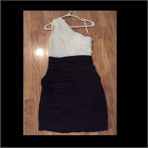 Black and White one shoulder dress