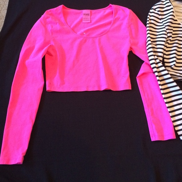 Two PINK crop tops