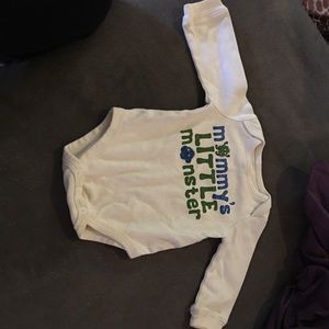 "Mommys little monster" onesie