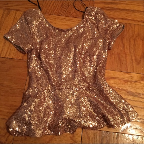 Blush pink sequin top