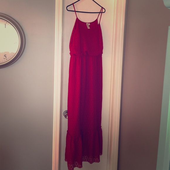 Red maxi dress