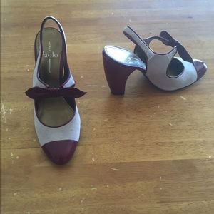Lovely Paolo stacked heel shoes. Size 7