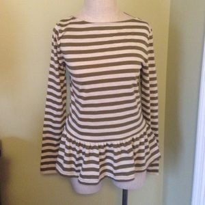 The Loft striped peplum top