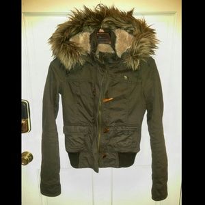 Abercrombie and Fitch fur military coat