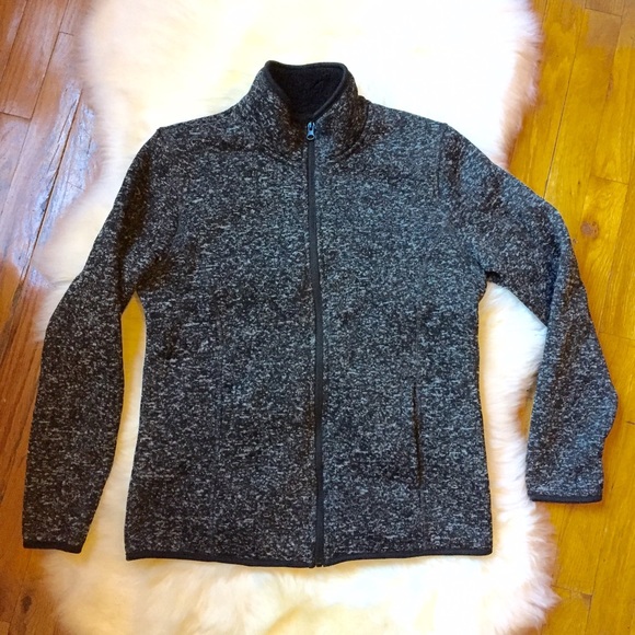 SOLD Grey Faded Glory Fleece Zip Front Jacket - Picture 3 of 3