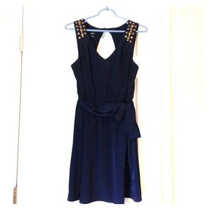 Navy blue cocktail dress with pockets
