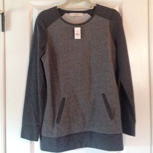 NWT cozy gray top by LOFT