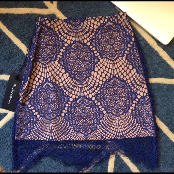 For Love and Lemons Grace Mini Skirt Sapphire xs s