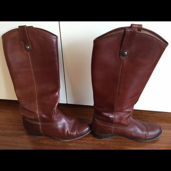 Frye Melissa leather boot size 7 in Cognac