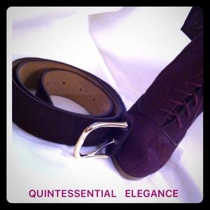 NWOT TALBOTS Wide, Calf Hair, Burgundy Belt