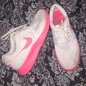 Pink & white Nikes