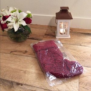 2 Small Pottery Barn Red Ruby Channel Stockings