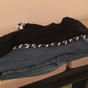 houndstooth dress and express jeans