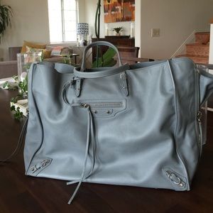 NEW Balenciaga Papier A4 zip around leather tote