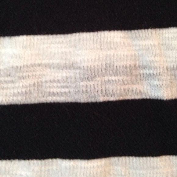 black and white striped shirt with sparkly sleeves - Picture 3 of 4