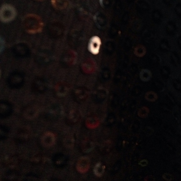 black and white striped shirt with sparkly sleeves - Picture 4 of 4