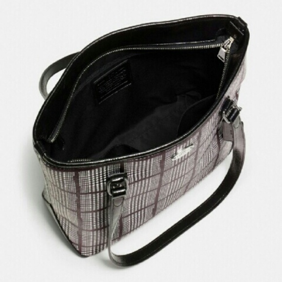 Medium top clamp plaid satchel