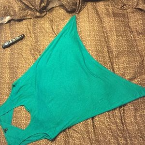 Ann Taylor tunic/dress in green linen knit (XL)