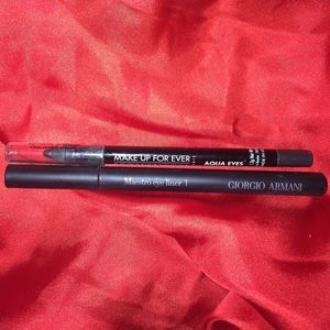 2 black eyeliners(Makeup Forever & Giorgio Armani)