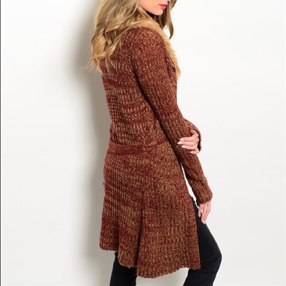 SOLD OUT NWT Faux Fur Collared Long Cardigan - Picture 4 of 4