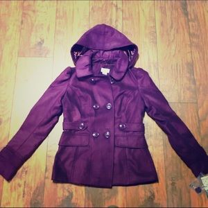 Purple pea coat