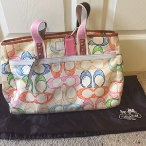 Coach multi colored bag