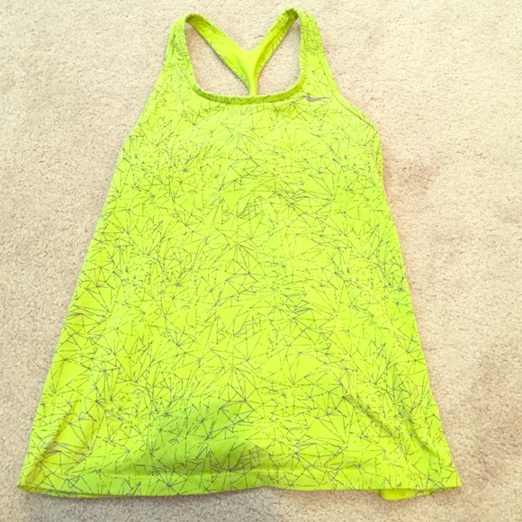 Bright yellow Nike workout top