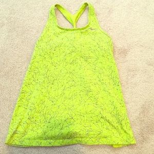 Bright yellow Nike workout top