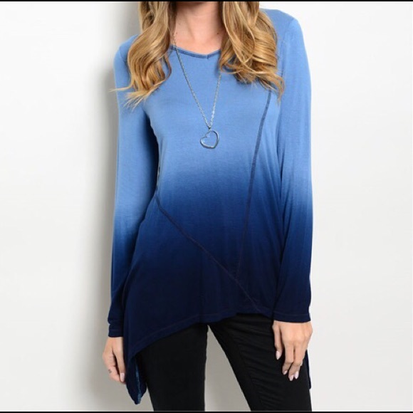 SOLD OUT 💞NWT Long Sleeve Ombré Top - Picture 3 of 4