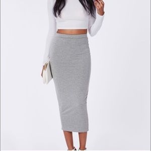 Grey bodycon skirt