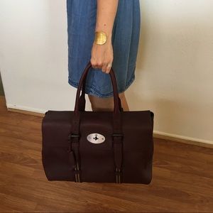 Mulberry Oxblood Oversized Bayswater Tote