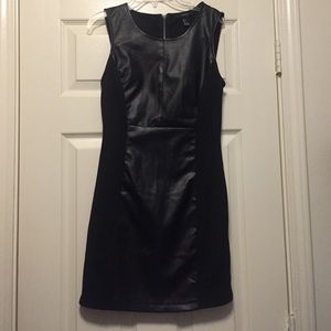 Bodycon mini leather dress
