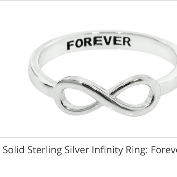 Solid Sterling Silver infinity Ring size 6