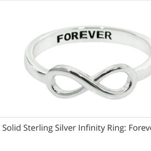 Solid Sterling Silver infinity Ring size 6