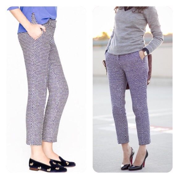 J. Crew Pants - Jcrew tweed metallic cafe capris size 0