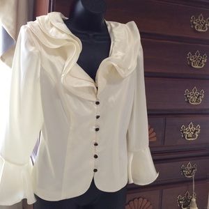 Satiny Ruffled blouse