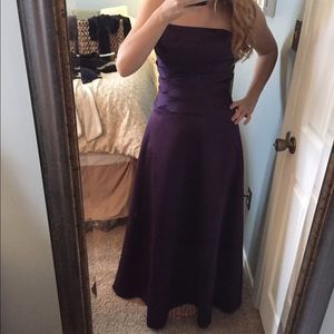 Floor length purple dress