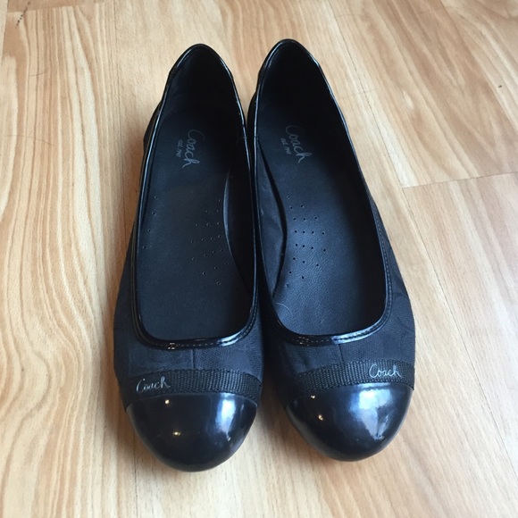 Coach classic black flats