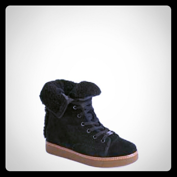 Coach Black  Suede High Top Shoes