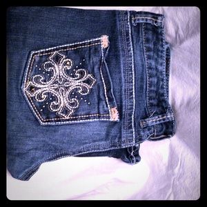 Crystal Cross Embellished Pocket