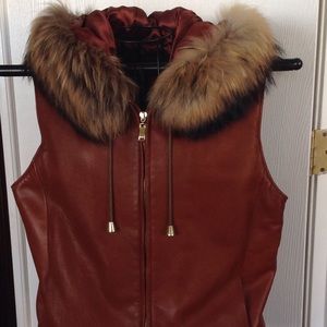 Genuine Leather Hooded Vest - Price Reduced!!