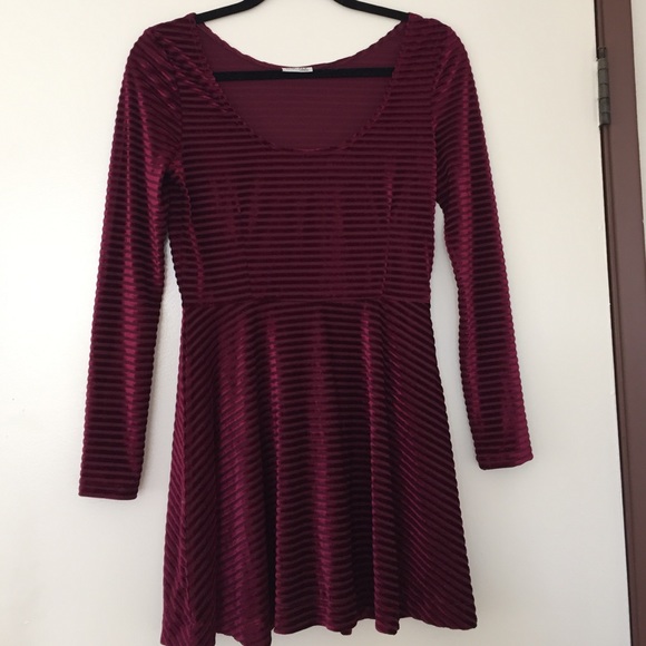Nasty Gal velvet skater dress