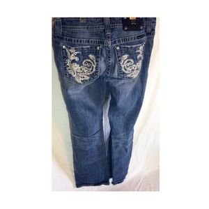 GUC Light Wash Angel Wing Embellished Pocket Denim