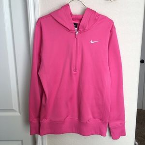 Pink Nike Half Zip Sweatshirt Hoodie
