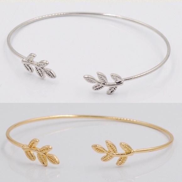 Leaf Bangle Bracelet (2 Colors) - Picture 4 of 4